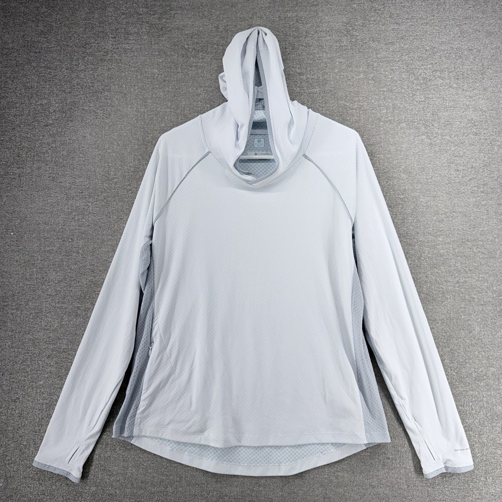 Columbia Omni Freeze Zero Hoodie Women Size Large Fishing Boating White